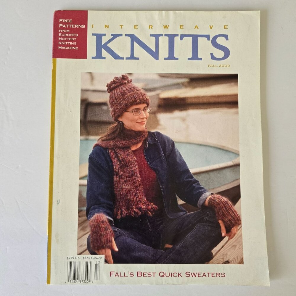 Interweave Knits Fall 2002 Knitting Magazine With Sweater Patterns & Fall Styles